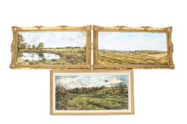 Elizabeth S. White (20th century) - three oils on canvas.