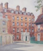 Nora Davison (act.1881-1905) - watercolour, 'Eton House'.