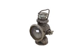 A vintage Powell and Hammer Ltd carbide car lamp.