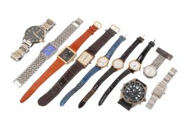 Ten assorted wristwatches. Including Citizen, Ravel, Limit, etc, some AF.