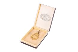 A 9ct gold medal, awarded to the Somerset Junior Cup Winners, 1926-7.