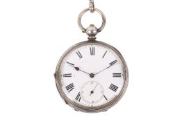 A vintage silver pocket watch.