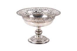 An early 20th century silver pedestal bowl.