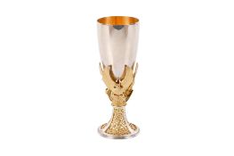 A limited edition Hector Miller for Aurum silver and gilt chalice.