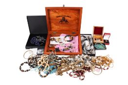 A group of costume jewellery.