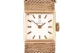 A 9ct gold lady's Omega wristwatch.