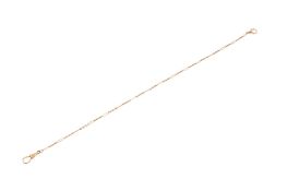 An 18ct gold watch chain. With Sheffield and 18 mark, L34cm, weight 10.7g.