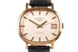 A 9ct gold Rotary quartz wristwatch.