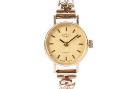 A 9ct gold Rotary lady's quartz dress wristwatch.