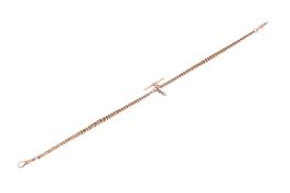 A 9ct gold double Albert watch chain.