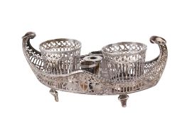 A circa 1800 French silver condiment dish.