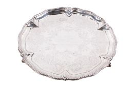 A Victorian Goldsmiths Alliance silver salver.