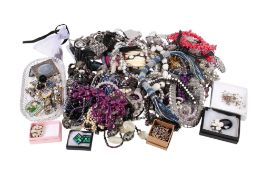 A collection of costume jewellery.