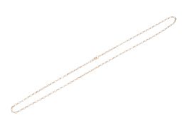 A 9ct gold belcher chain necklace. Hallmarked to the clasp, L55cm, weight 4.6g.