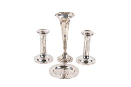 Four pieces of early 20th century table silver.