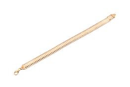 An Italian 9ct gold bracelet.