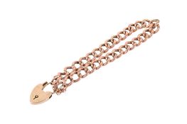 A 9ct gold curb chain bracelet.