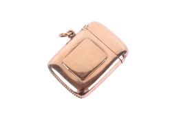 A 9ct gold vintage vesta case.