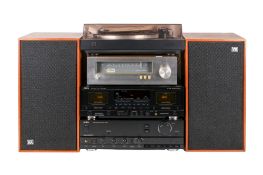 A collection of vintage hi fi audio equipment.
