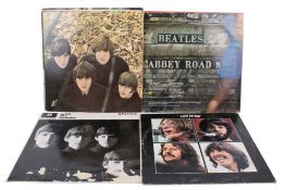 A collection of ten assorted Beatles LP vinyl album records.