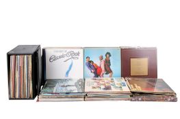 A collection of 1960s, 70s and some 80s assorted LP vinyl records, in two boxes.