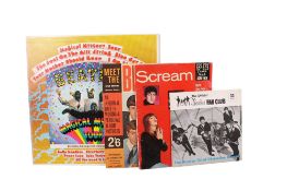 The Beatles - two fanzines, Fan Club Christmas Record and Magical Mystery Tour LP vinyl record.