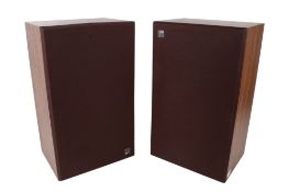 A pair of vintage KEF CODA III hi-fi audio speakers. Type SP3016, No. 030604 & 030603.