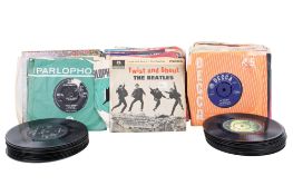 A collection of assorted seven inch 45 rpm vinyl singles mostly 1960s.