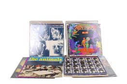 A collection of assorted 1960s and 70s LP vinyl album records.