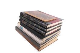 A box of assorted vintage books mostly design and decoration related.