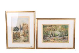 A pair of 20th century watercolours.