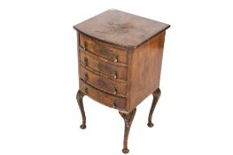 A small 20th century dome fronted chest of drawers.