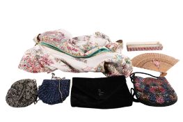Collection of assorted women's fashion evening bags, etc.