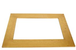 A contemporary rectangular gilt framed wall mirror.