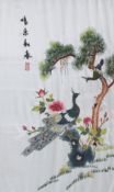 Two 20th century Chinese embroideries.