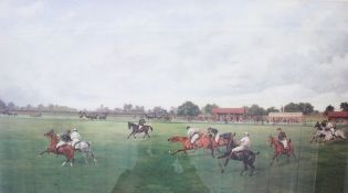 Henry Frederick Lucas-Lucas (1848-1943) print, figures playing polo.