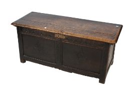 A 19th century oak coffer.