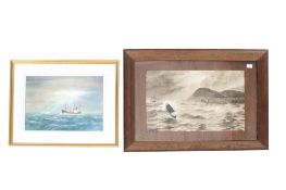 Two 20th century watercolours depicting nautical scenes.