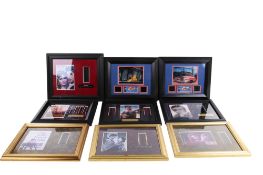 A collection of nine limited edition genuine piece of film.