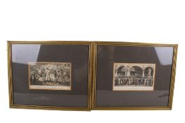 A pair of 19th century I R & G Cruickshank 'Tom & Jerry' hand coloured etchings.