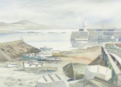 AL Collister (20th century), watercolour, 'Port of St. Mary, Isle of Man'.