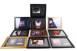 A collection of ten limited edition genuine piece of film. Including The Dirty Dozen, Rocky V, etc.