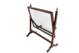 An early 20th century oak framed dressing table mirror.