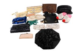 A collection of vintage and later bags and accessories.