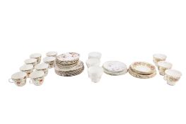 A set of seven vintage Aynsley porcelain trios and two others sets. Max.