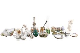A collection of assorted porcelain items.
