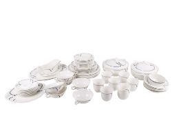 A part Royal Albert Horizons Enigma dinner service, mostly for six.