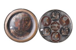 A pair of 20th century Egyptian metal work chargers.