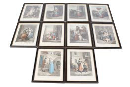 After F Wheatley (1747-1801), 19th century hand coloured engravings 'Cries of London'.