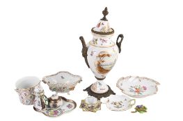 A group of assorted 19th and 20th century Continental porcelain.